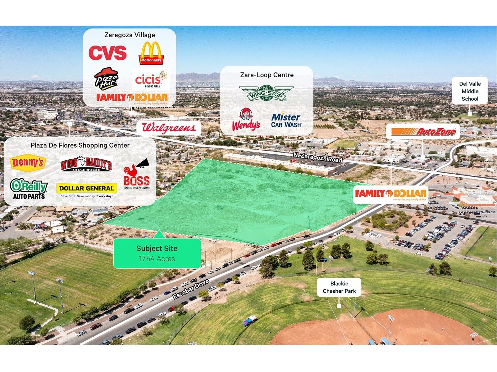 9050 Escobar Drive - Aerial