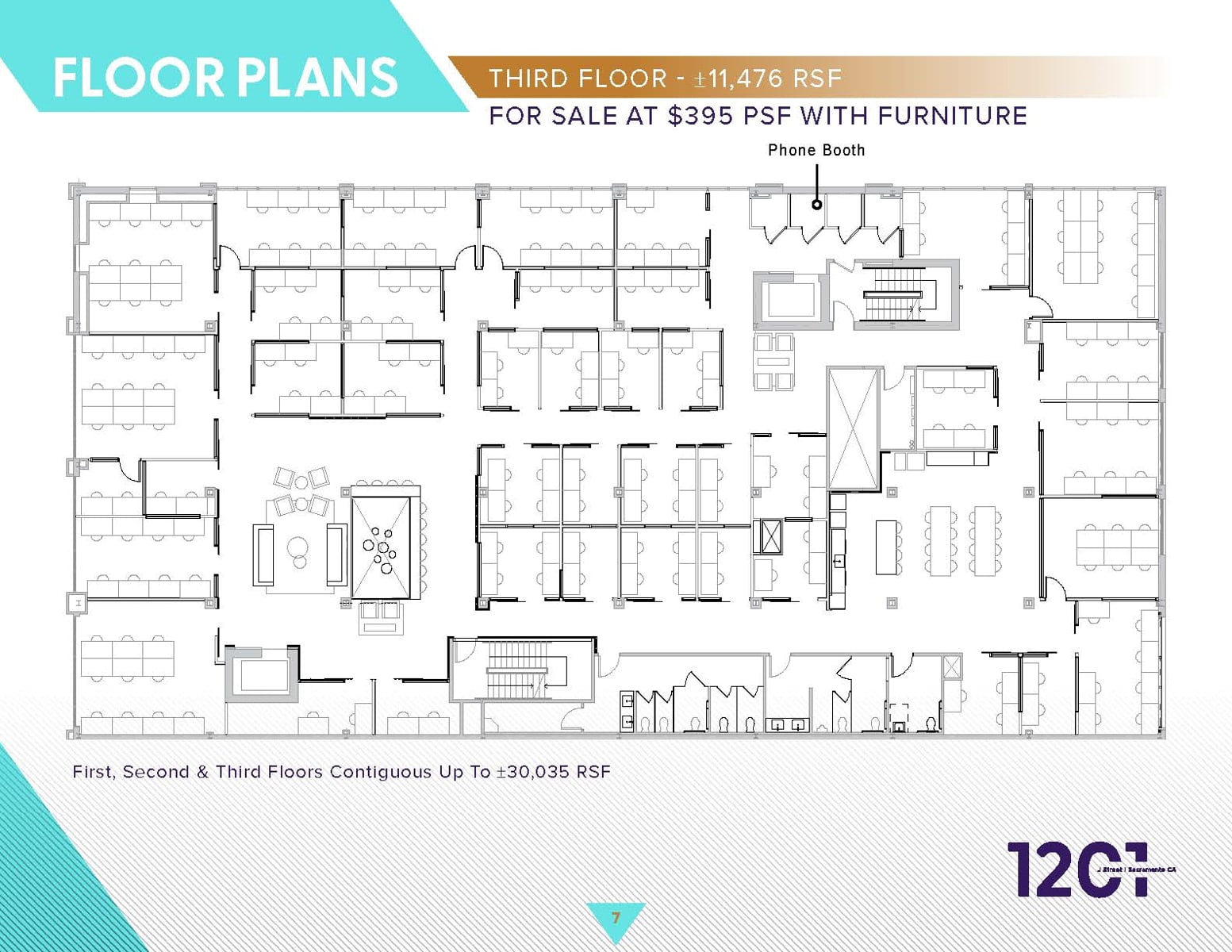 1201 J Street_Third Floor Plan