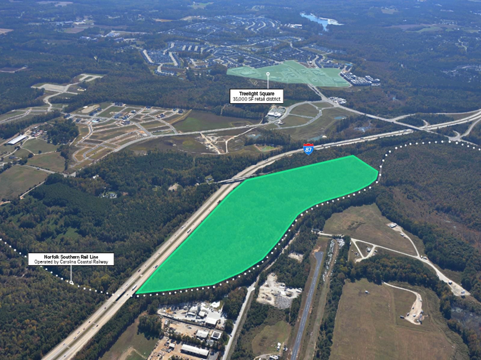 Knightdale Eagle Rock Rd aerial