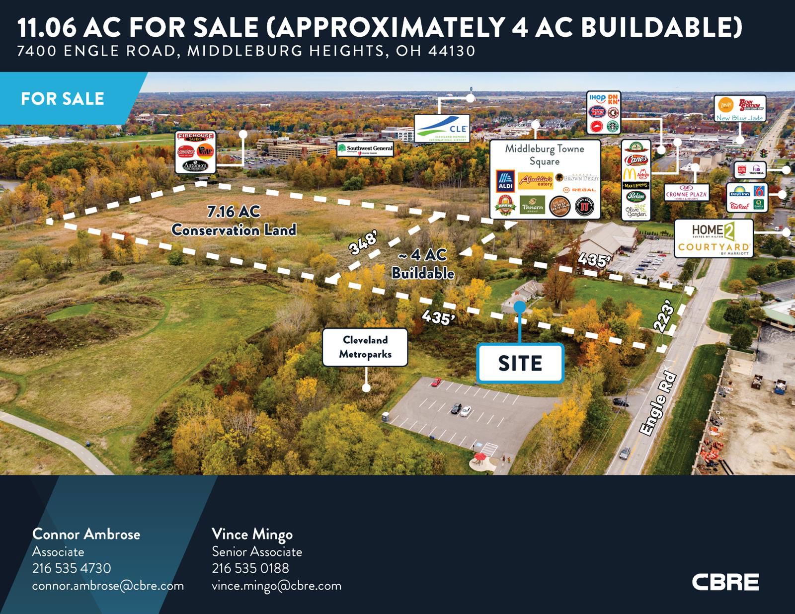 11.06 AC For Sale (Approximately 4 AC Buildable) 7400 Engle Road - Image 1