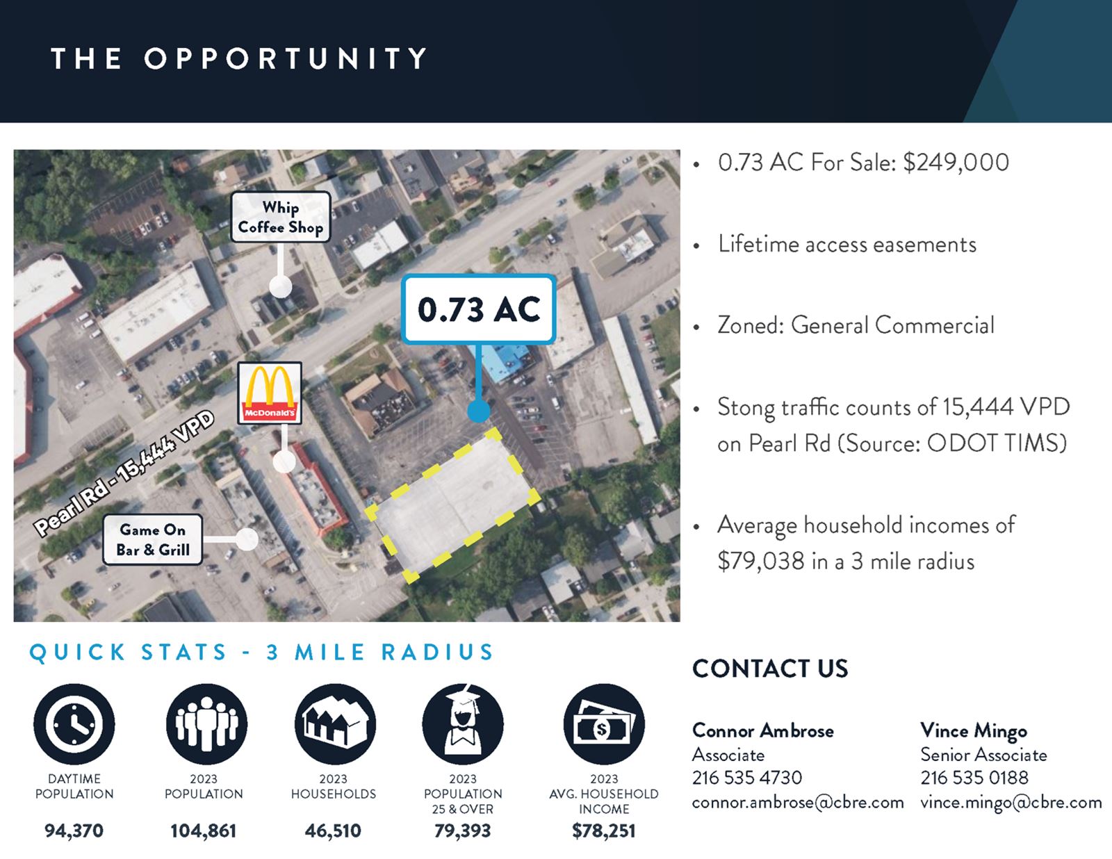 0.73 AC For Sale on Pearl Road 6405 Pearl Road - Image 2