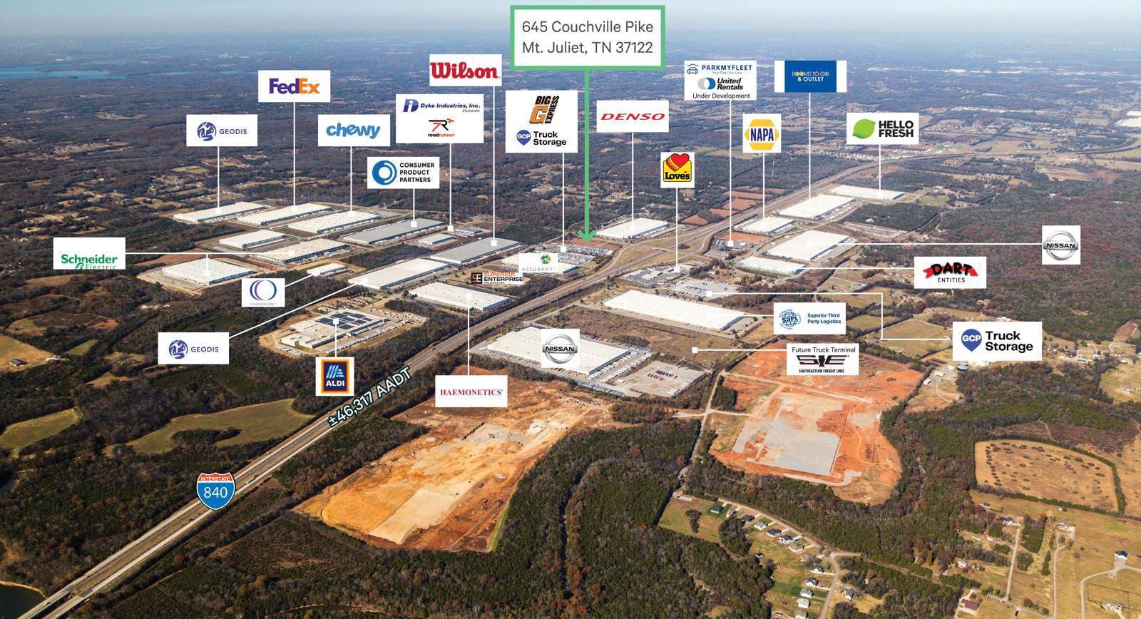 645 Couchville Pike Aerial