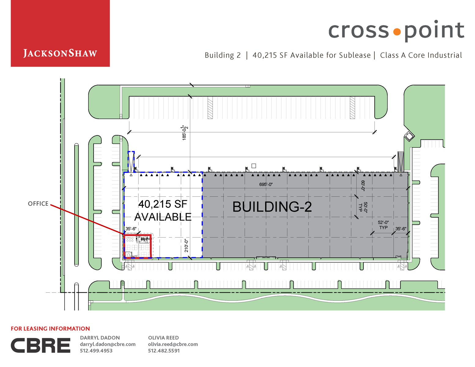 Bldg 2 - 40K SF - Sublease Siteplan