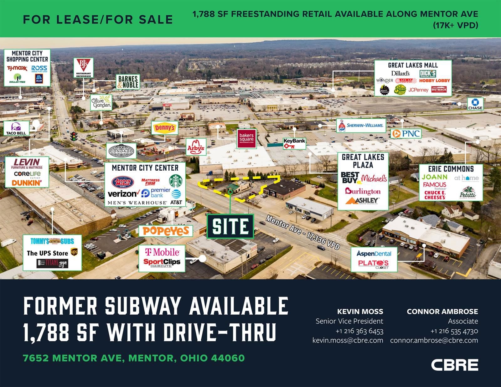 1,788 SF Freestanding Retail Available Along Mentor Ave (17K+ VPD) 7652 Mentor Avenue - Image 1