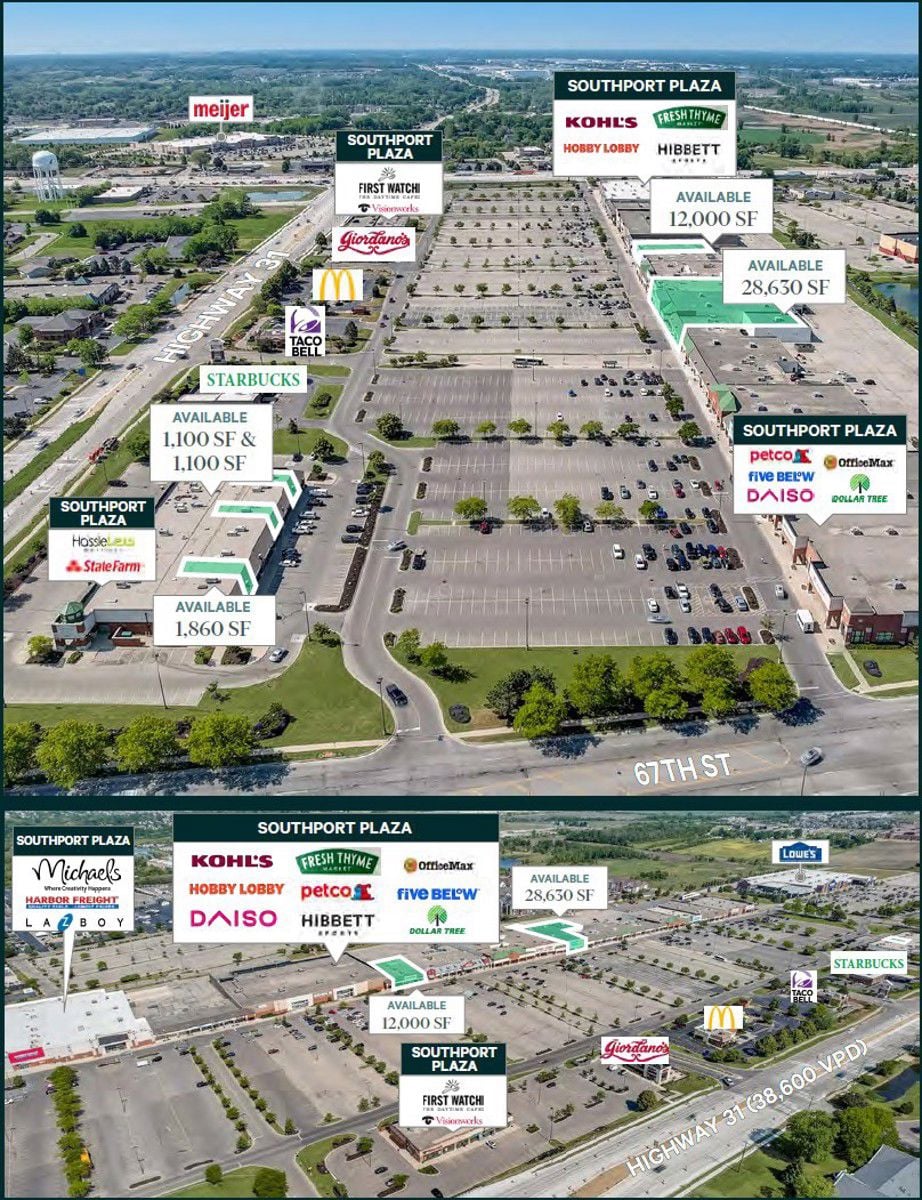 Aerial 2_Southport Plaza, Kenosha