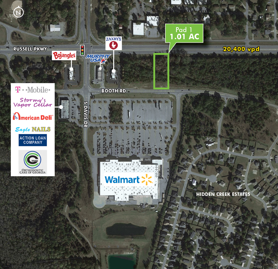 1.01 Acre Walmart Outparcel — Sale in Warner Robins, GA, photo 1 of 2