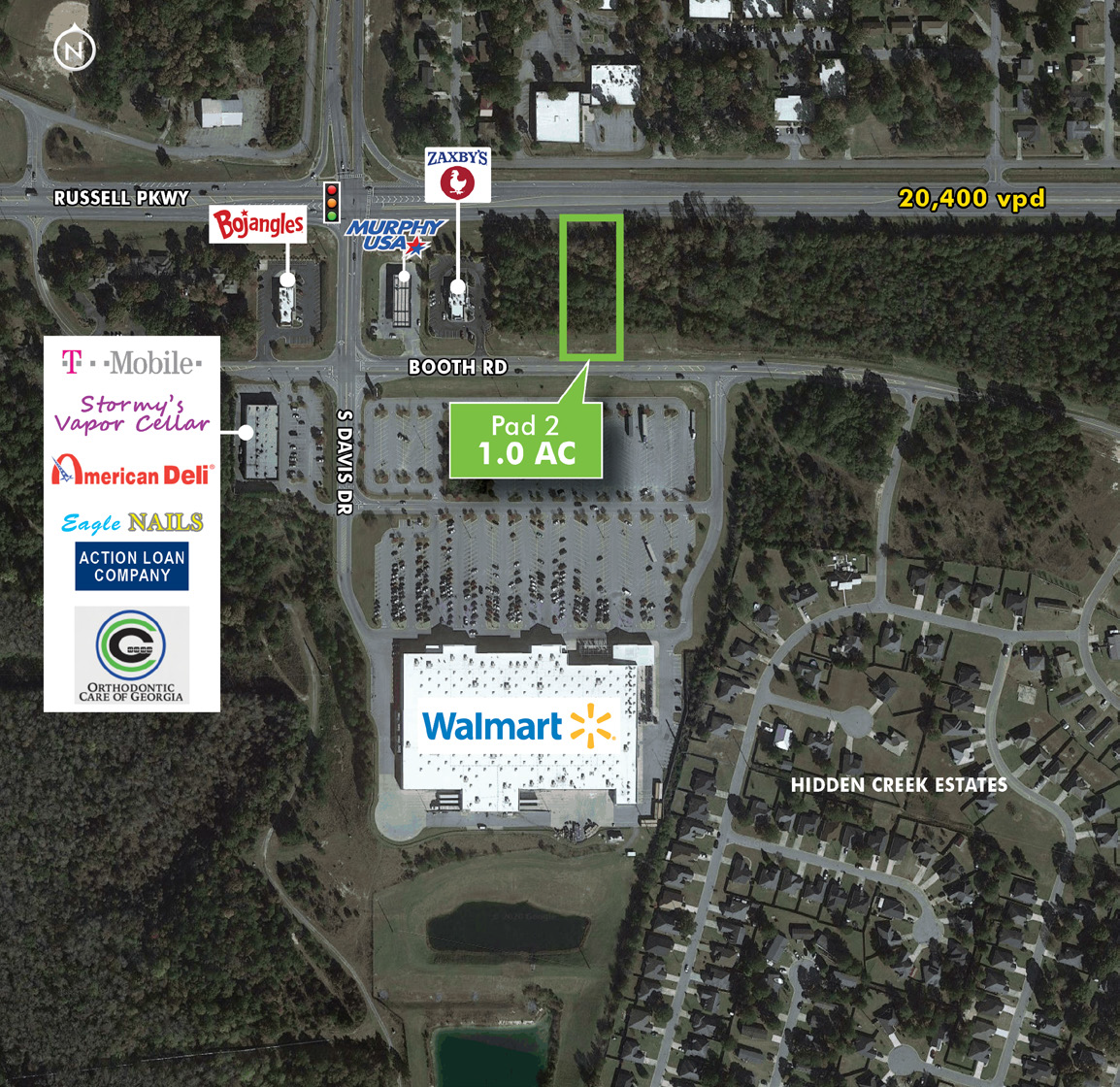 1.00 Acre Walmart Outparcel — Sale in Warner Robins, GA, photo 1 of 2