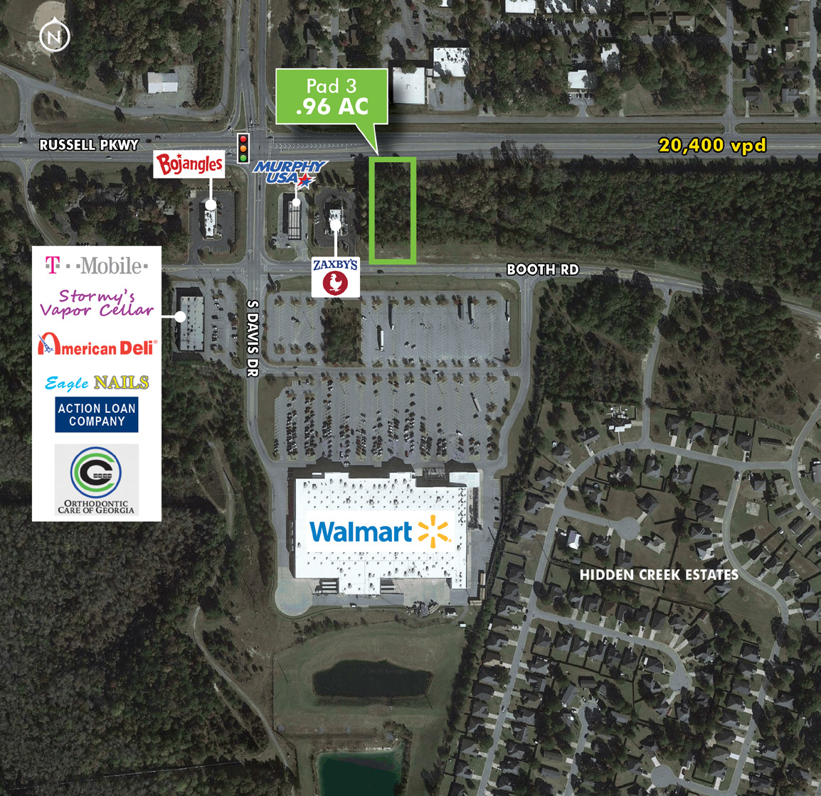 0.96 Acre Walmart Outparcel — Sale in Warner Robins, GA, photo 1 of 2