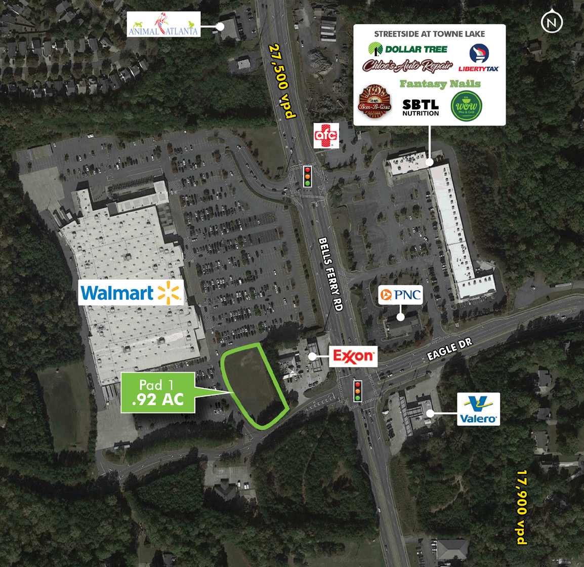 0.92 Acre Walmart Outparcel — Sale in Woodstock, GA, photo 1 of 2
