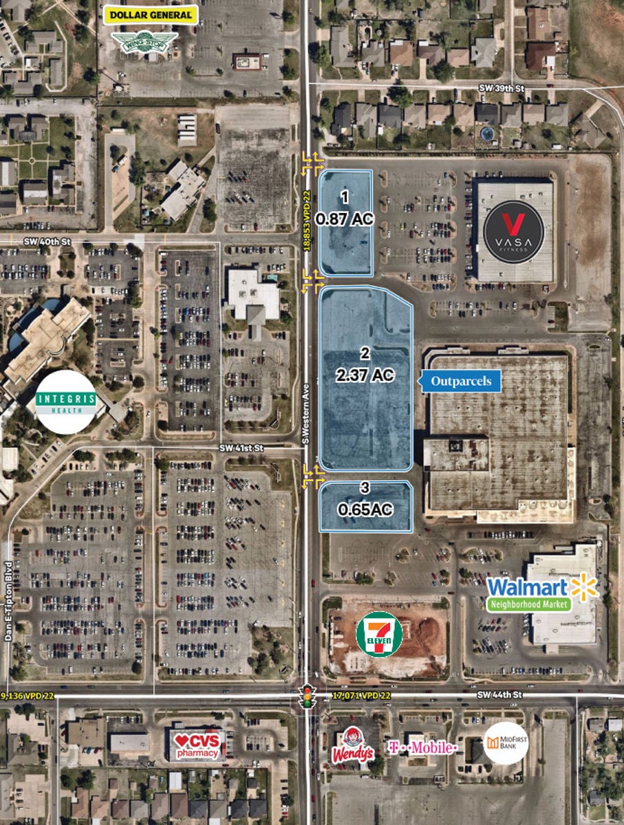 OKC NEC 44th  S Western_Outparcels_aerial