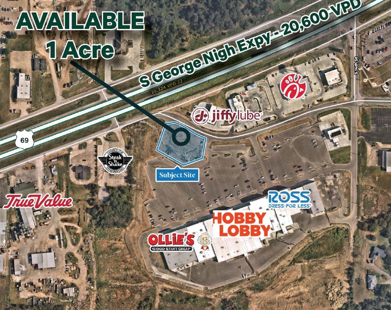 McA Shops at McAlester - 1 AC Outparcel - Aerial1.JPG