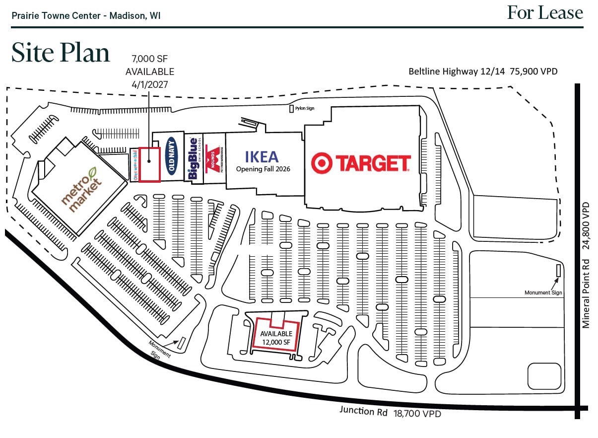 Site Plan_Prairie Towne Center, Madison
