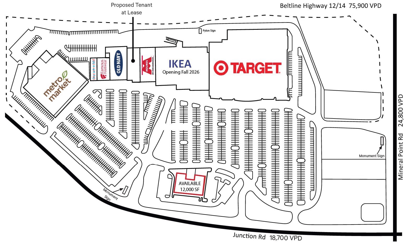 Site Plan_Prairie Towne Center, Madison