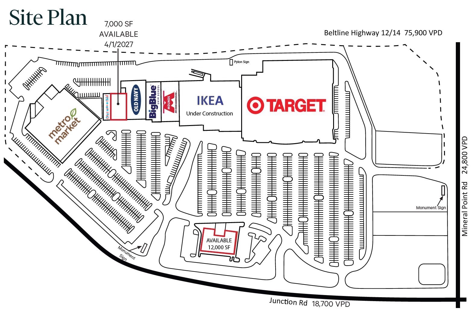 Site Plan_Prairie Towne Center, Madison