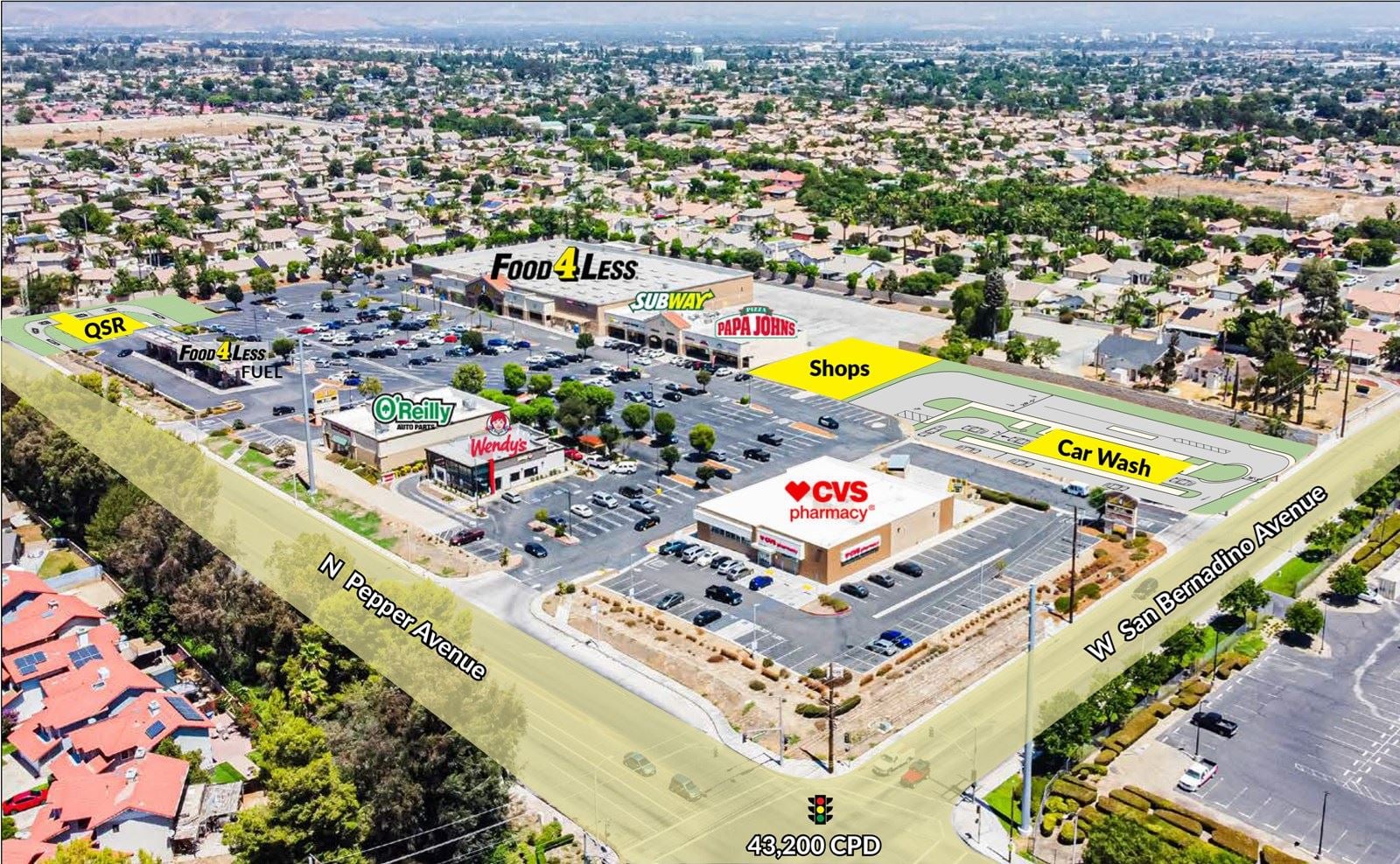 Pepper  San Bernardino Ave aerial