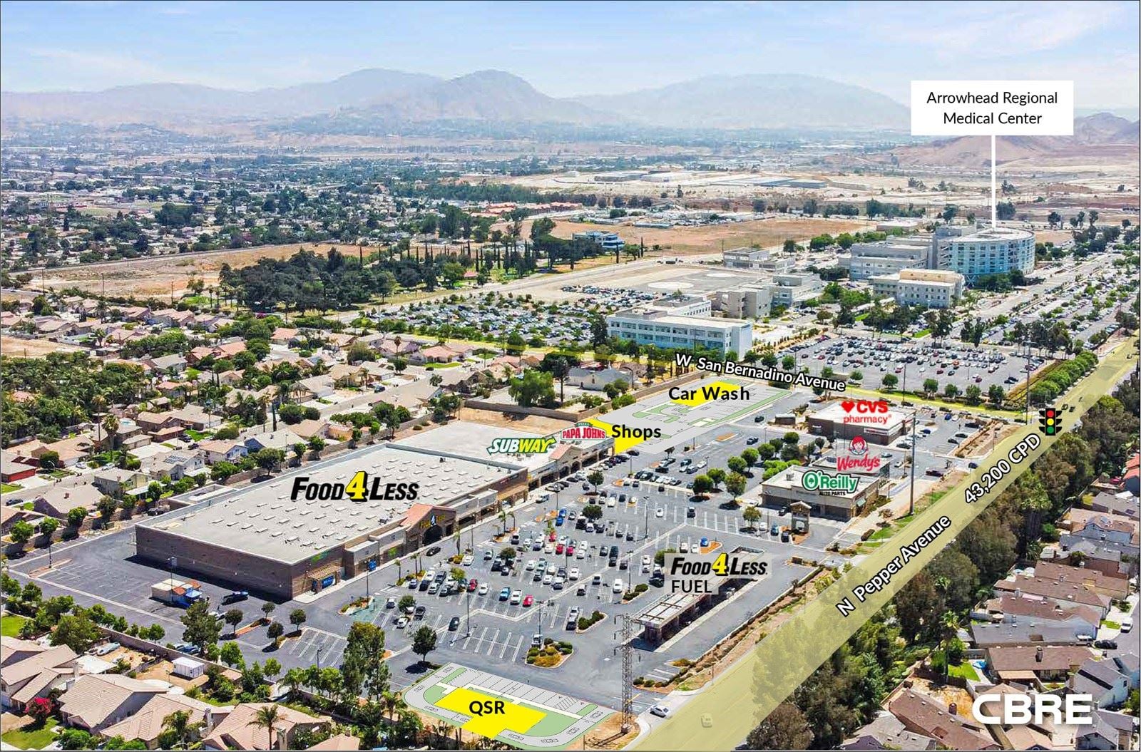Pepper  San Bernardino Ave aerial - labeled