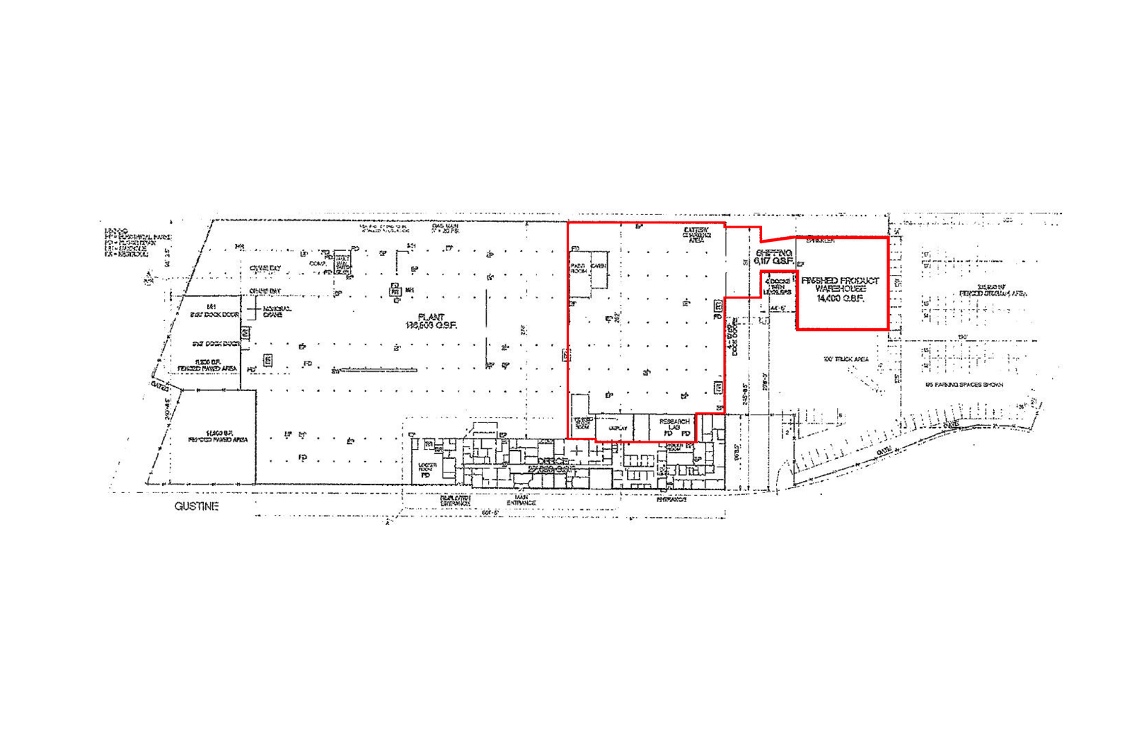 4550 Gustine Floorplan Outlined