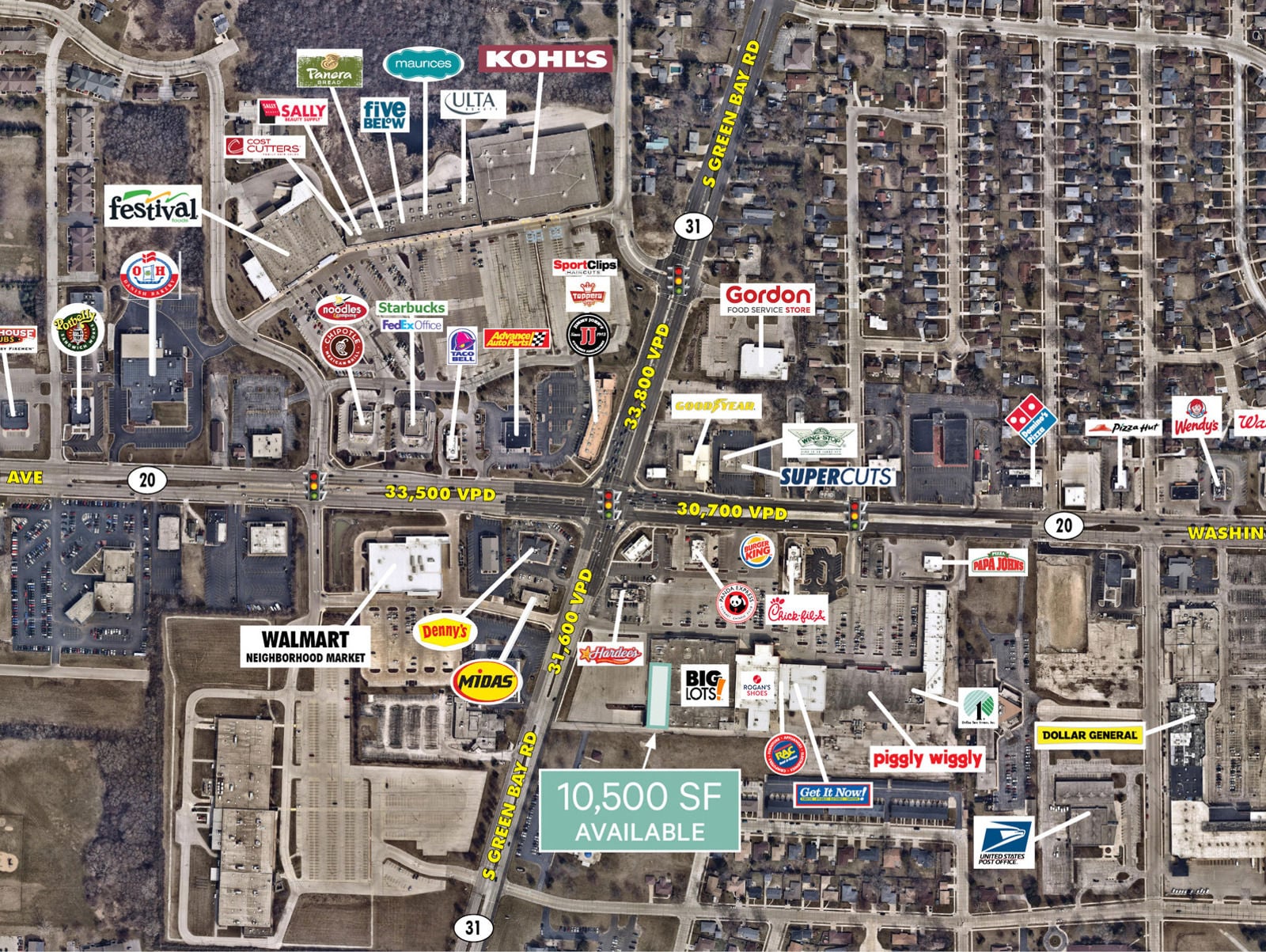 CBRE 5415 Washington Ave, Mount Pleasant Aerial