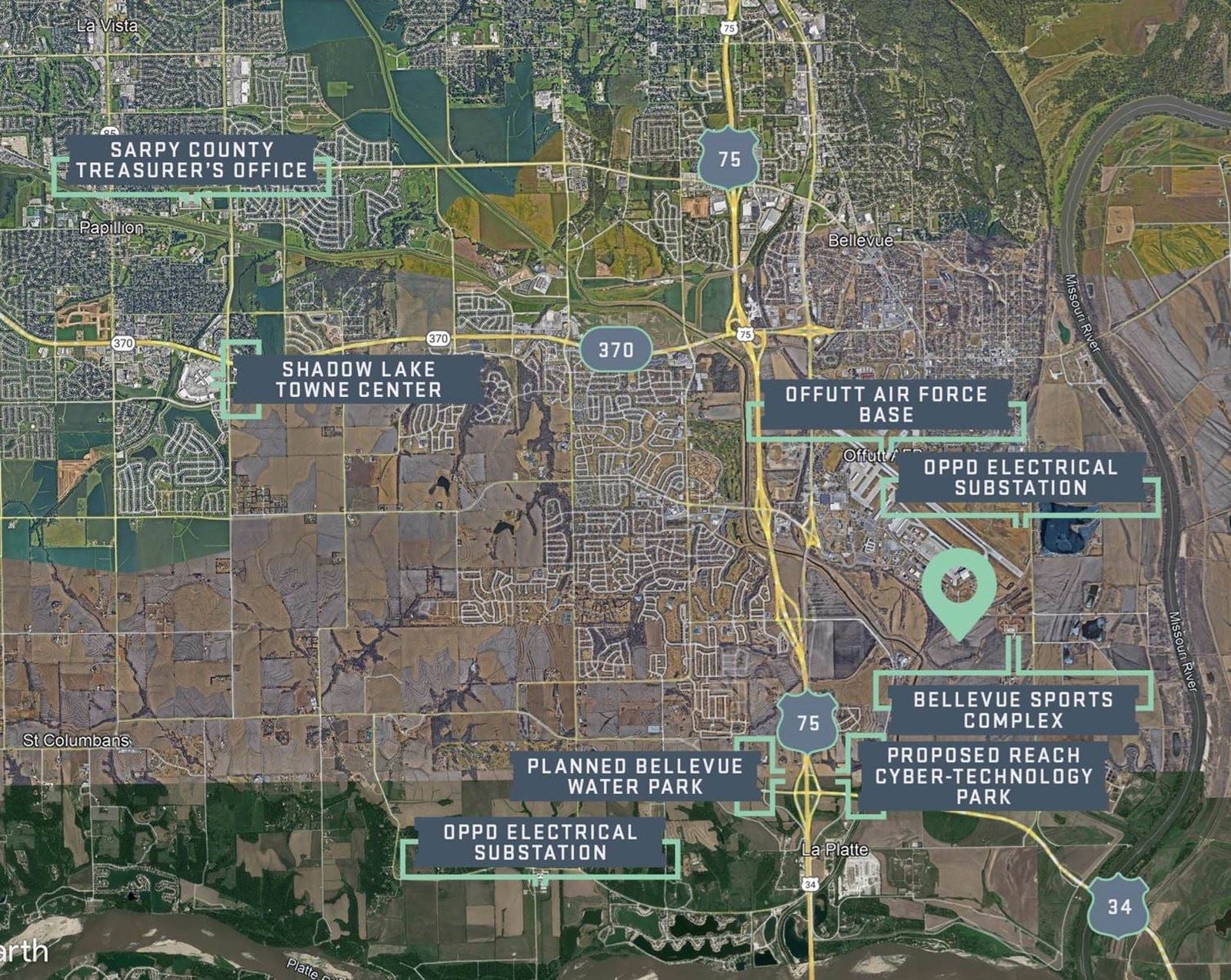 62 Acres of Prime Land South of Offutt AFB 100 Cunningham Road - Image 3