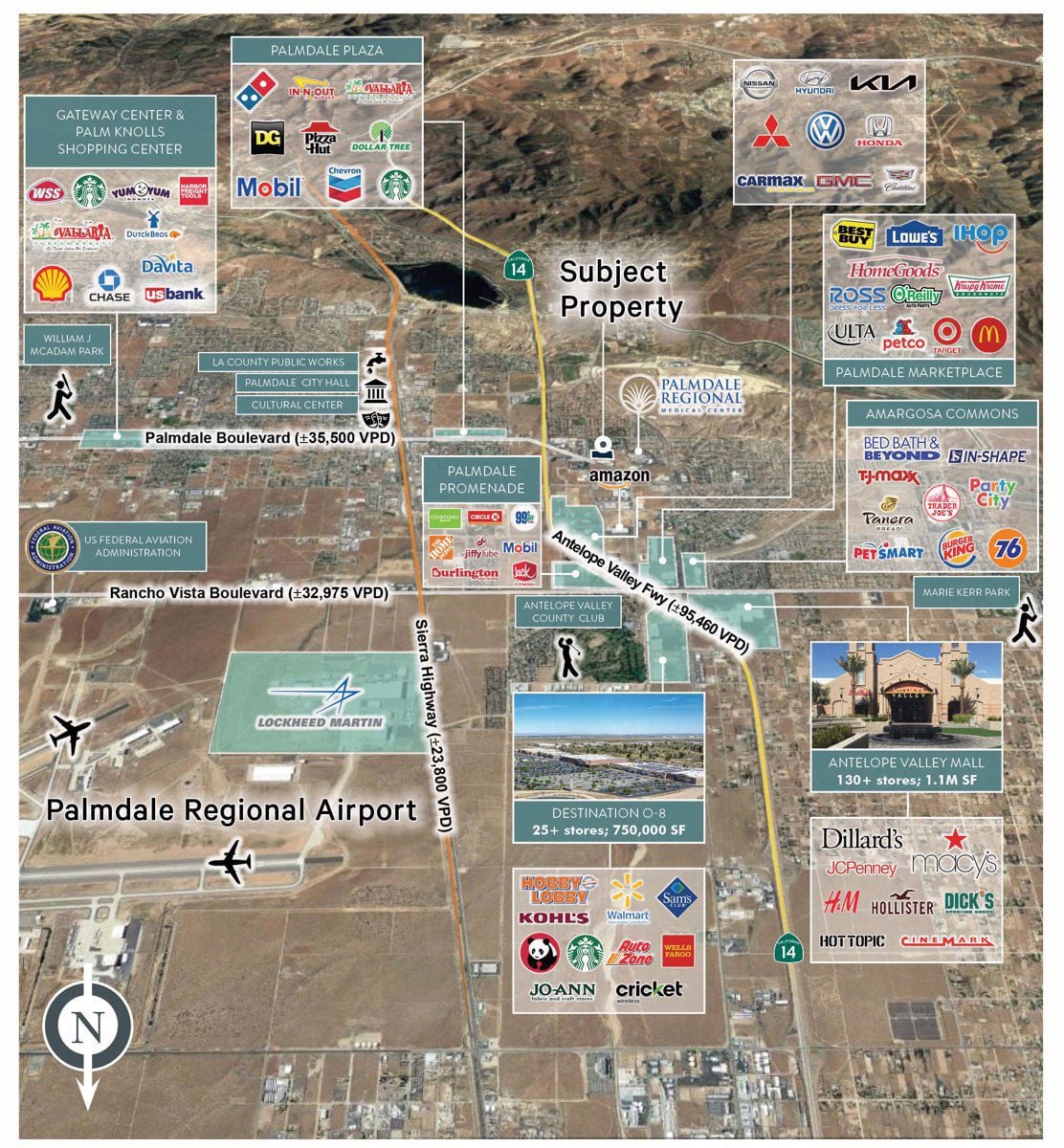 Palmdale Retail Map