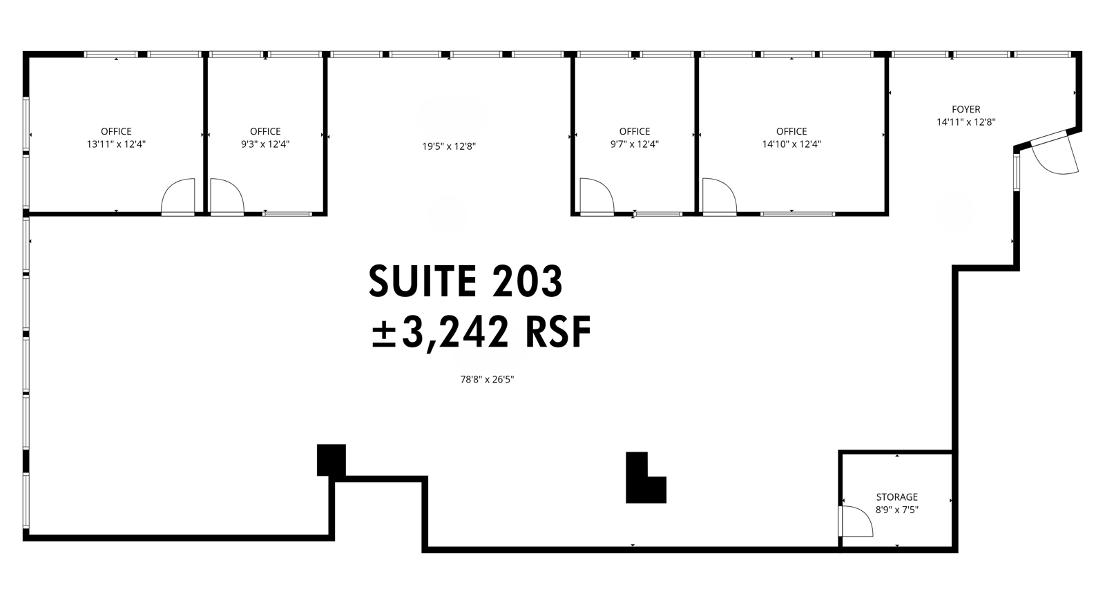 Floor Plan Suite 203 - 3242 RSF