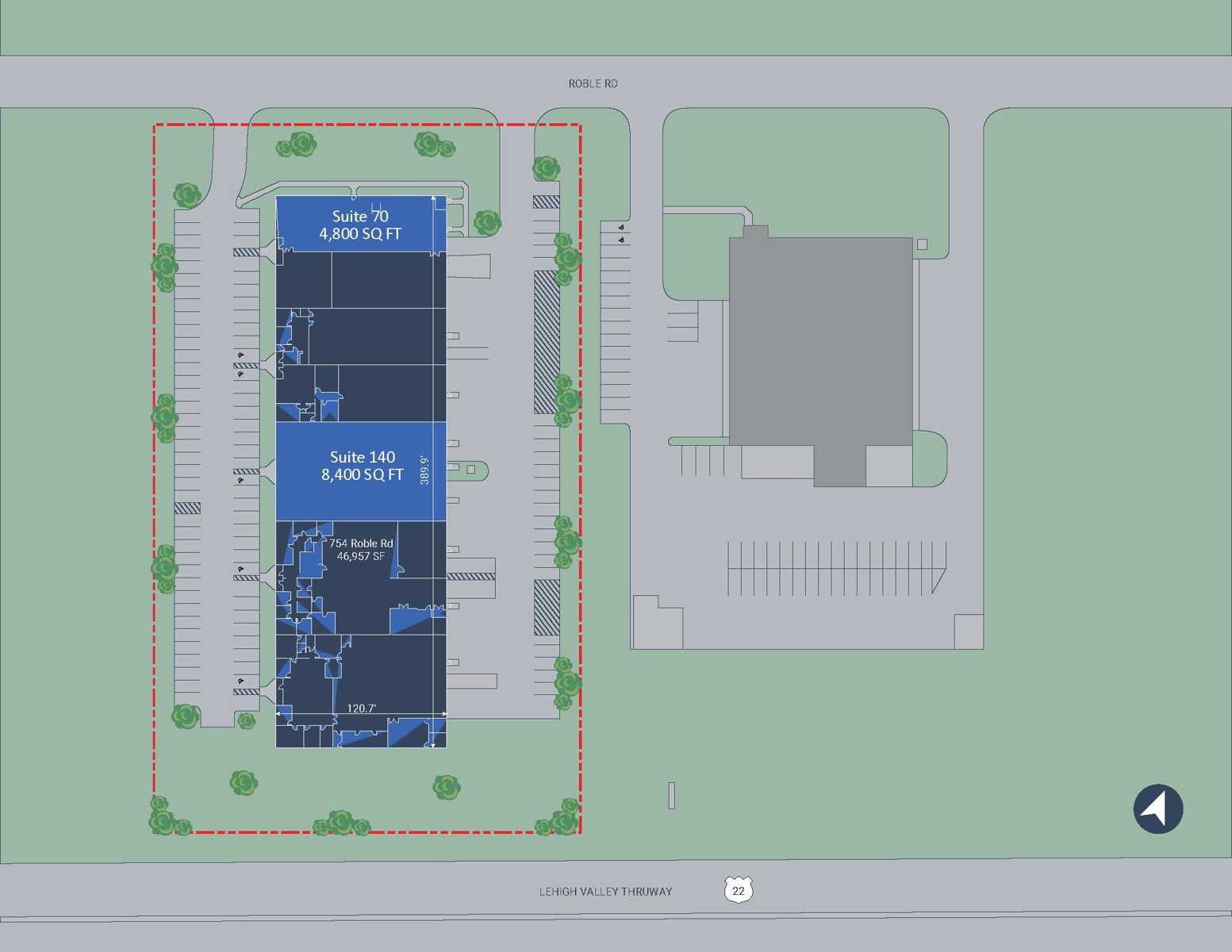 754 Roble Rd Site Plan (marked)