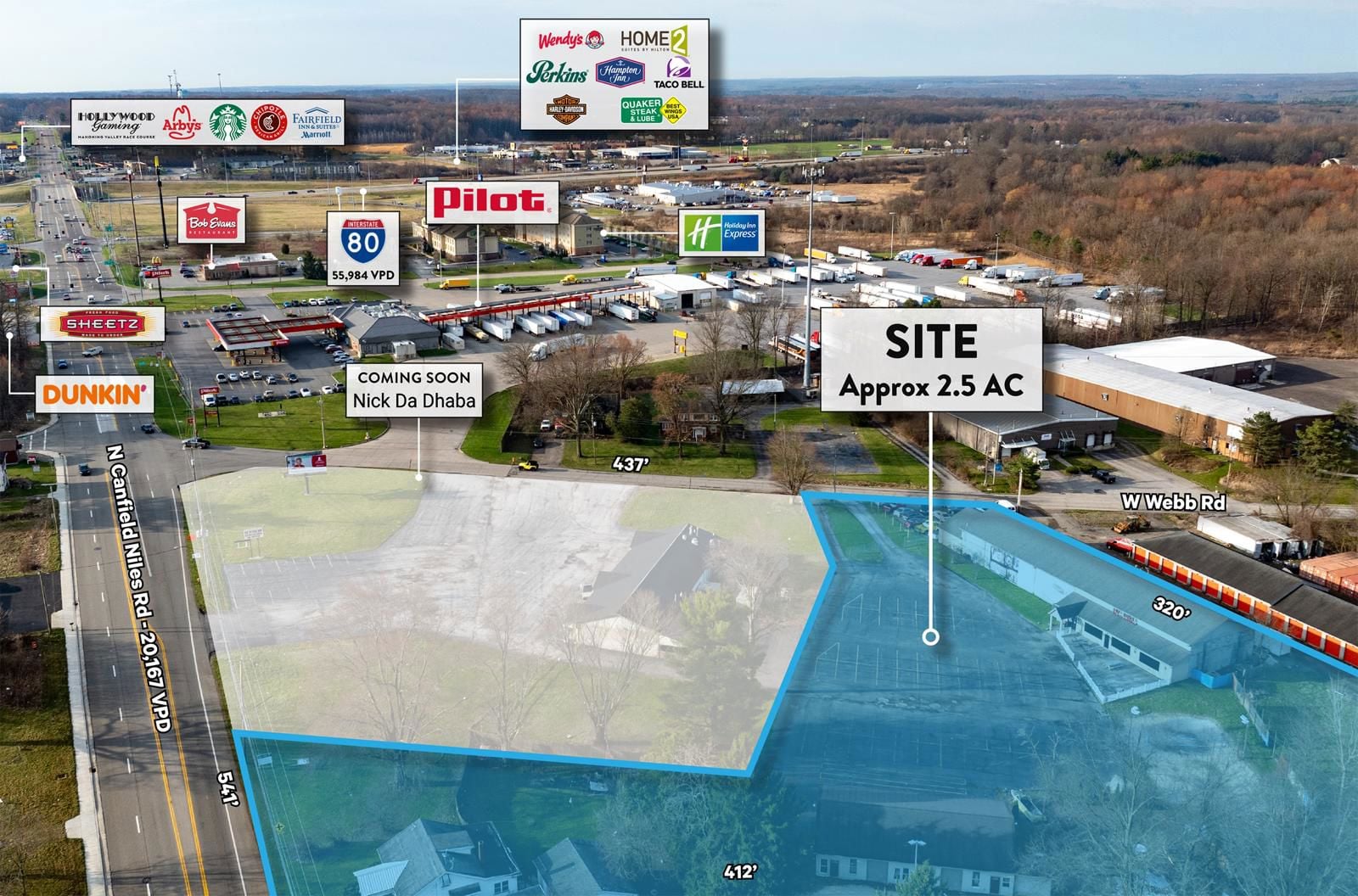 Approximately 2.5 AC Development Site 1250 North Canfield Niles Road - Image 2