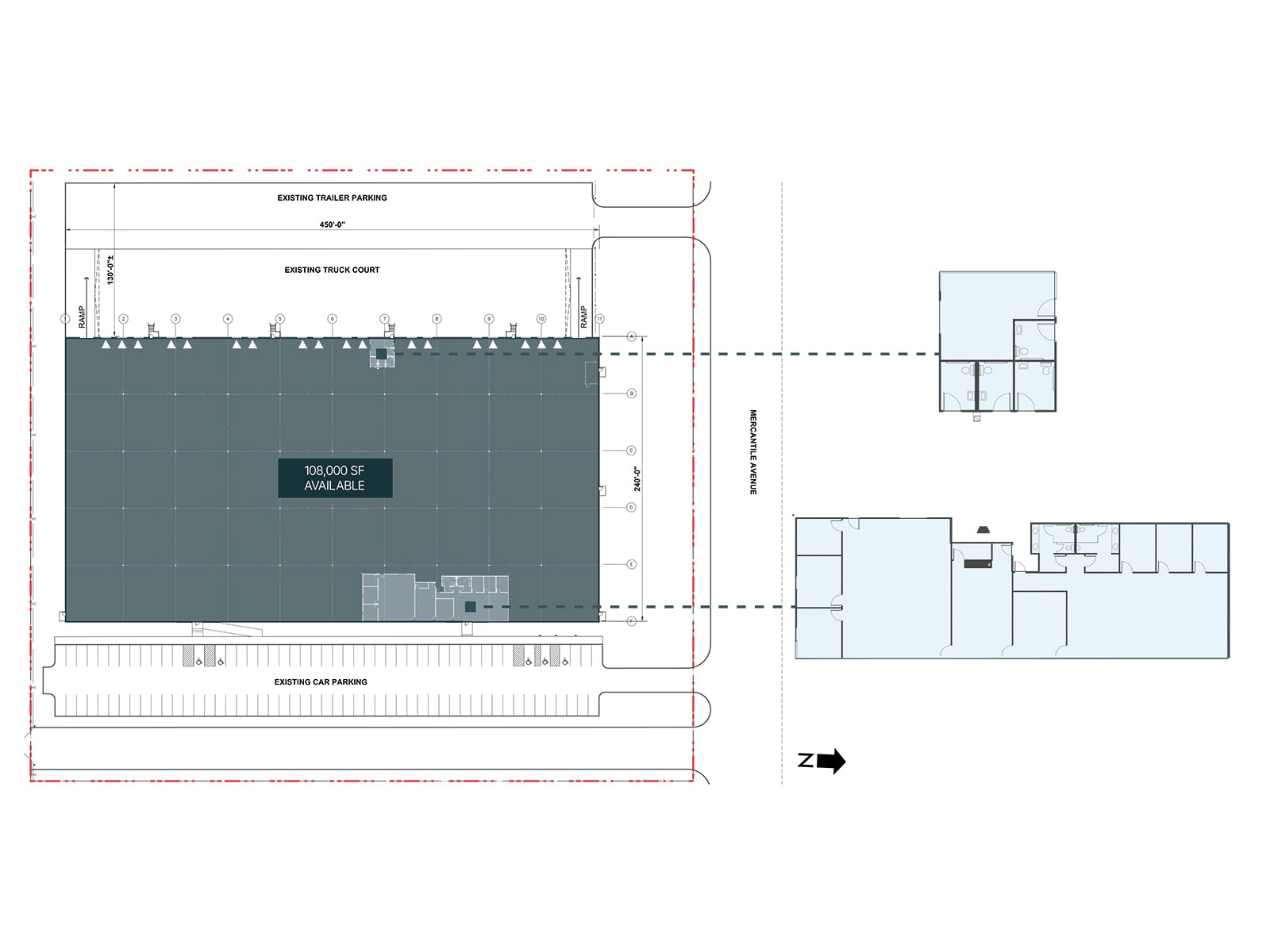 12430 Mercantile Ave - Site & Floor Plan (Marked)