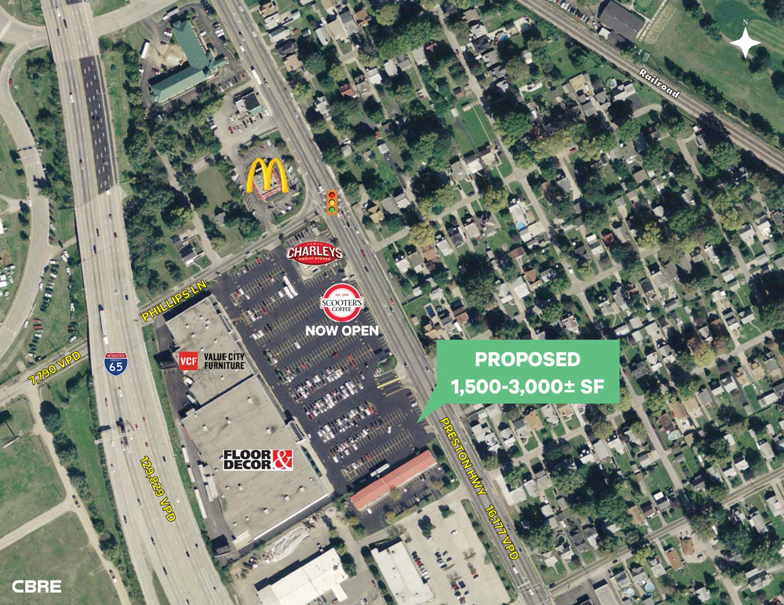 Aerial - 3420 Preston Hwy - Retail Space