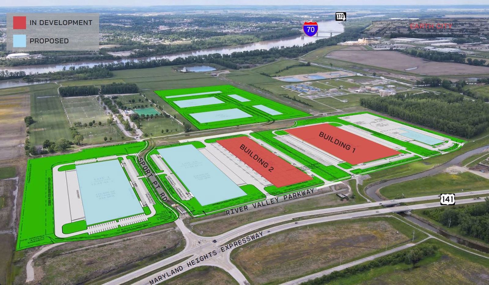 Maryland Heights Commerce Center B2 Site Aerial