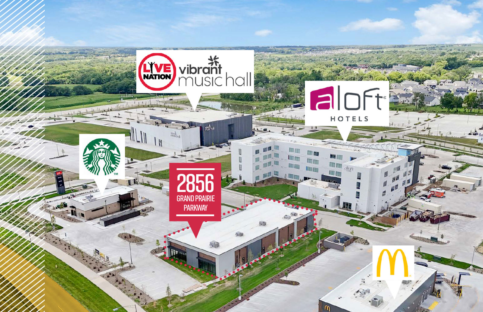 2856 Grand Prairie Close up Aerial