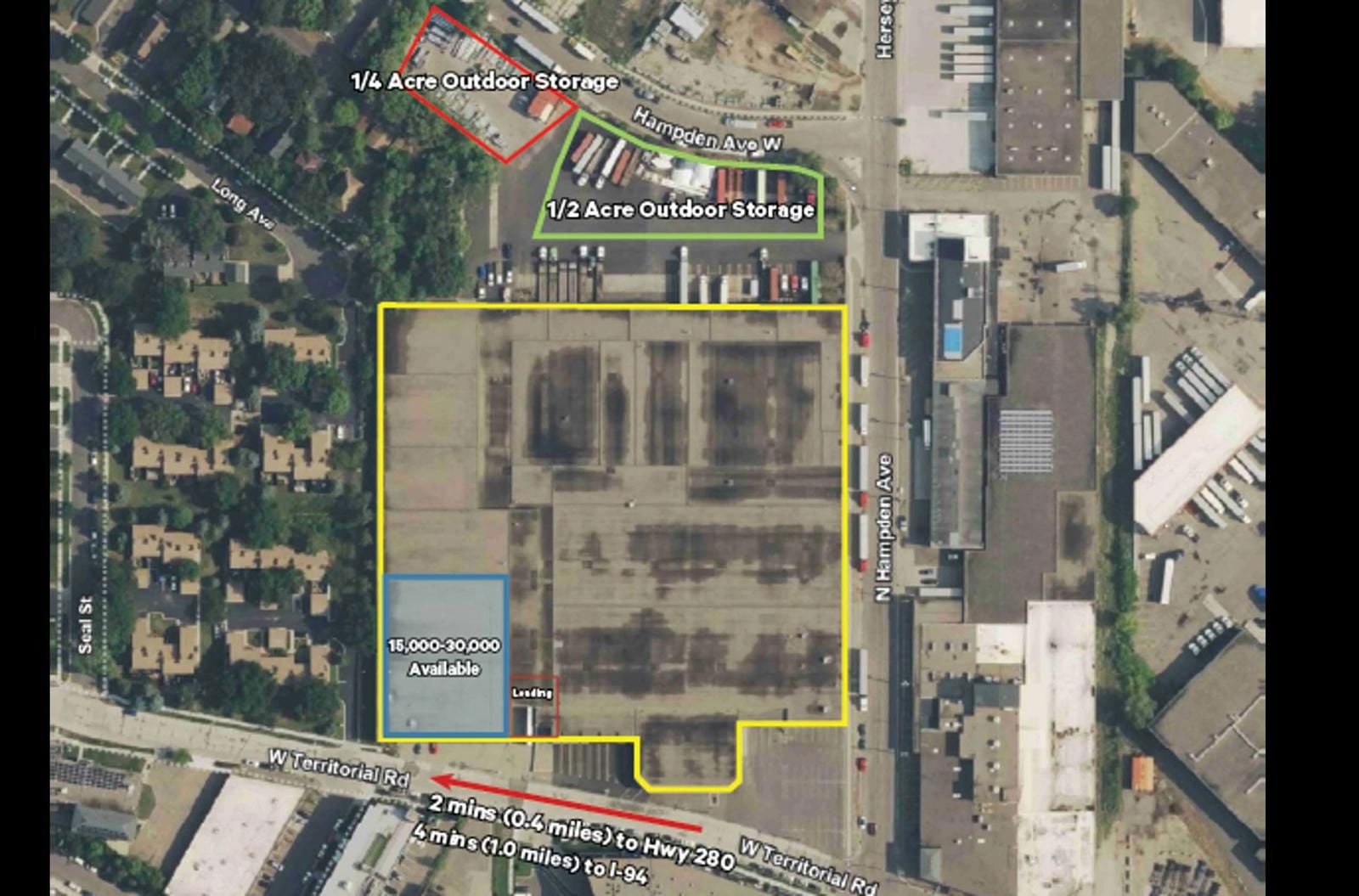 Map of Warehouse and Outdoor Storage