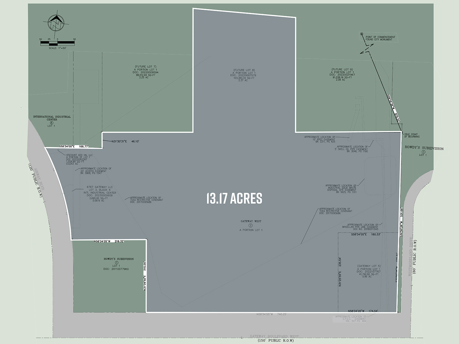 6767 Gateway Bouelvard West - Land Survey