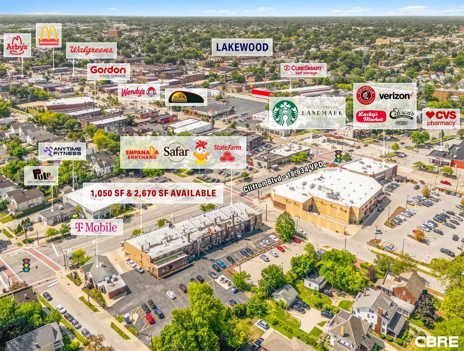 1,050 SF & 2,670 SF Retail Available in Cleveland 11512 Clifton Boulevard - Image 2