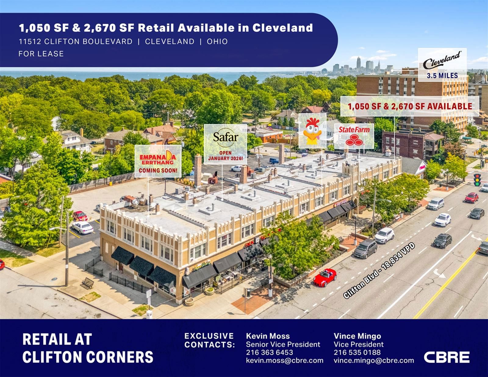 1,050 SF & 2,670 SF Retail Available in Cleveland 11512 Clifton Boulevard - Image 1