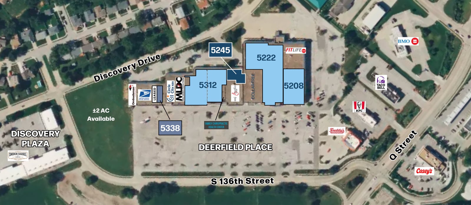 Deerfield Place Retail Space for Lease 5208 South 136th Street - Image 3