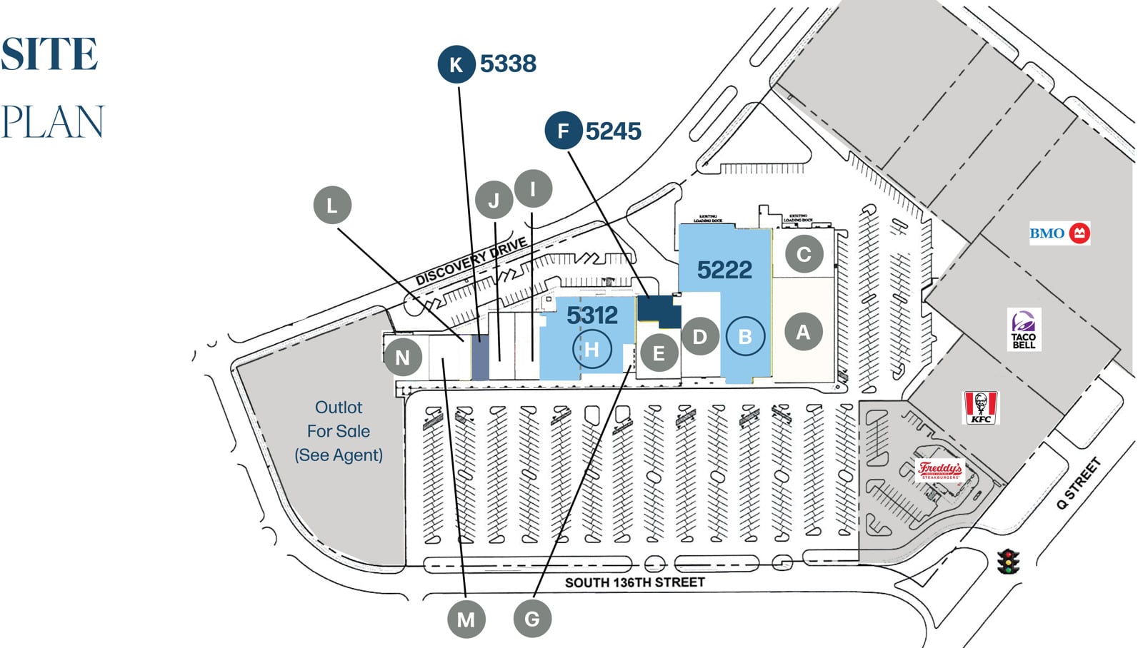 Deerfield Place Retail Space for Lease 5208 South 136th Street - Image 2