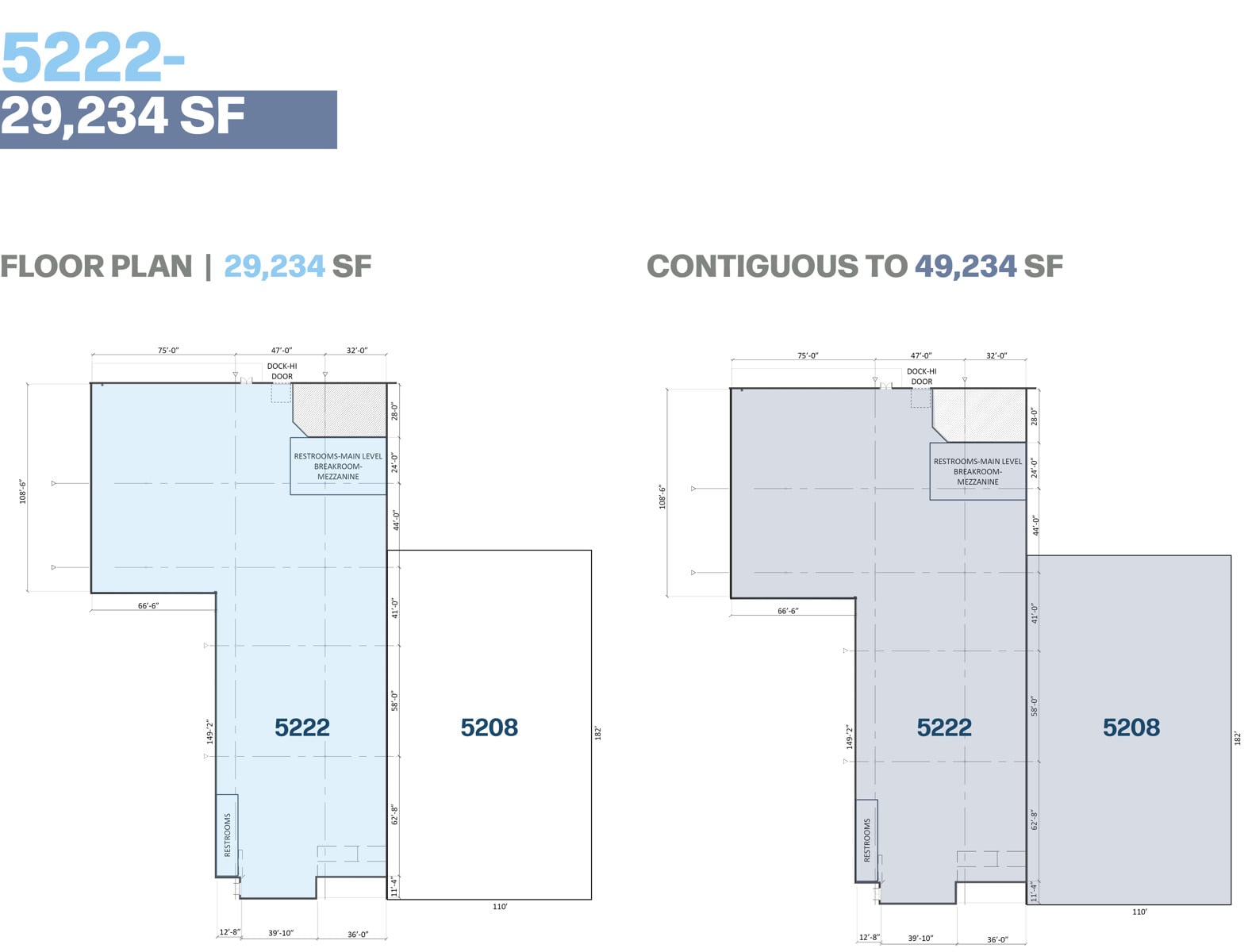5222 (Contiguous to 49,234 SF)