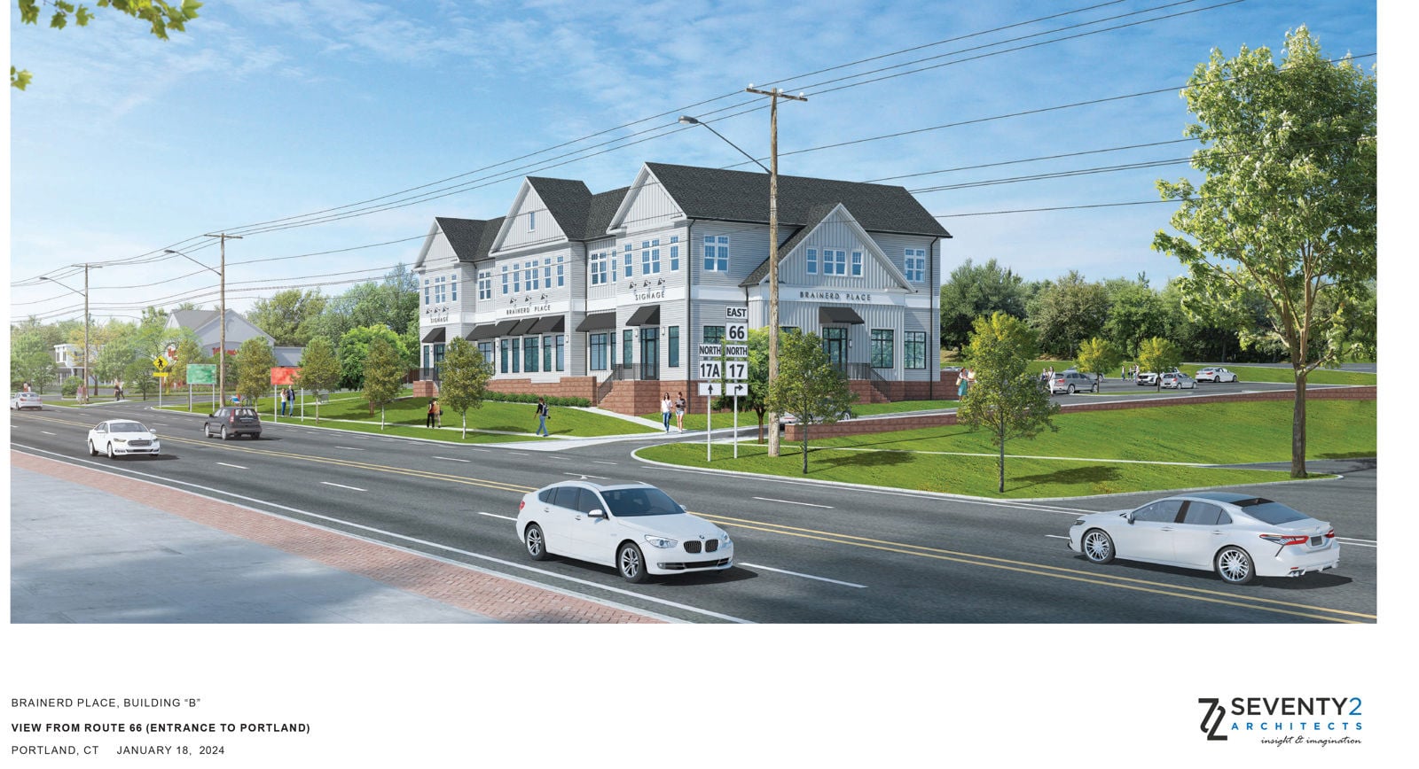 Brainerd Building B_View from Route 66-entrance to Portland