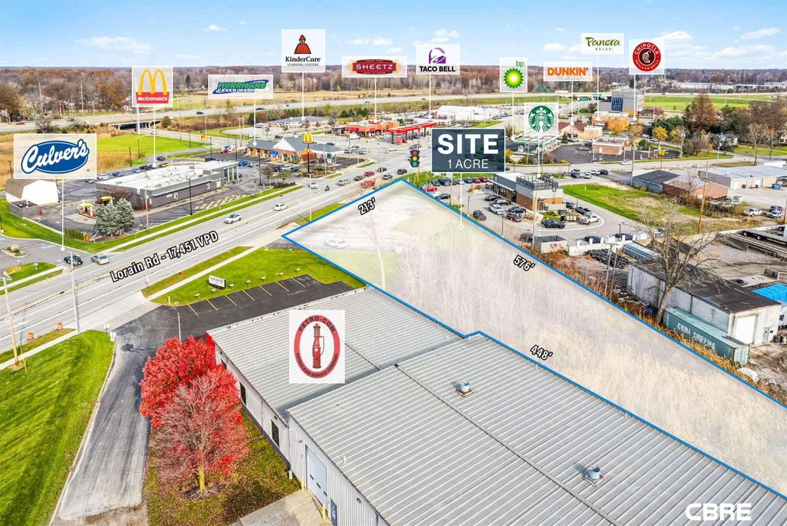 1 AC next to new SBux Ideal Zoning QSR, Car Wash, Retail 32499 Lorain Road - Image 3