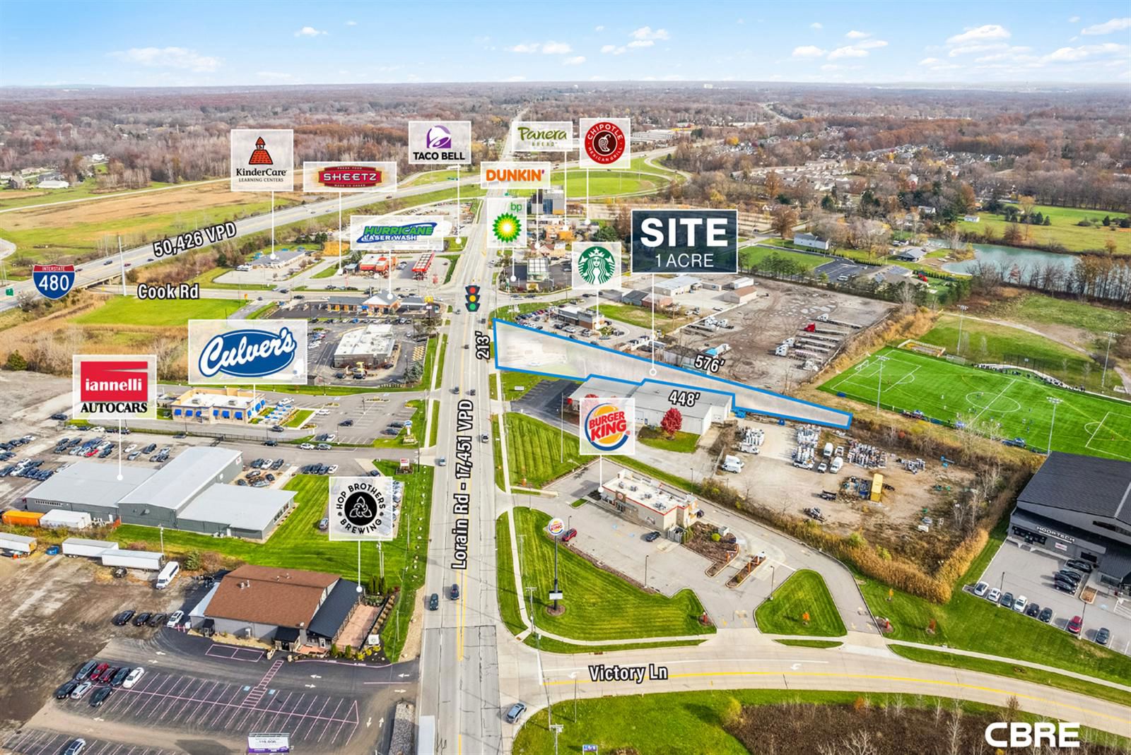 1 AC next to new SBux Ideal Zoning QSR, Car Wash, Retail 32499 Lorain Road - Image 4