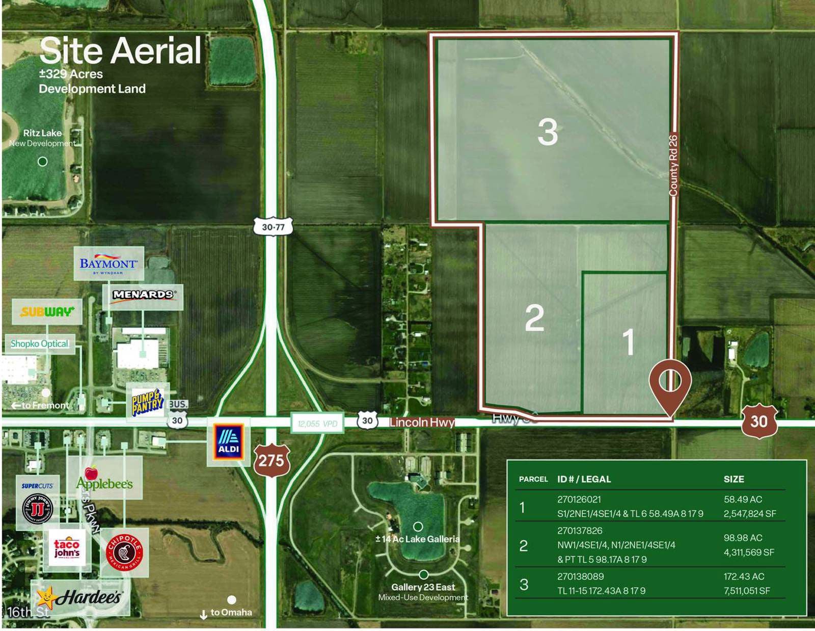 ±329 Acres For Sale US-30 & N County Rd 26, Elkhorn Township, NE 68025, USA - Image 3