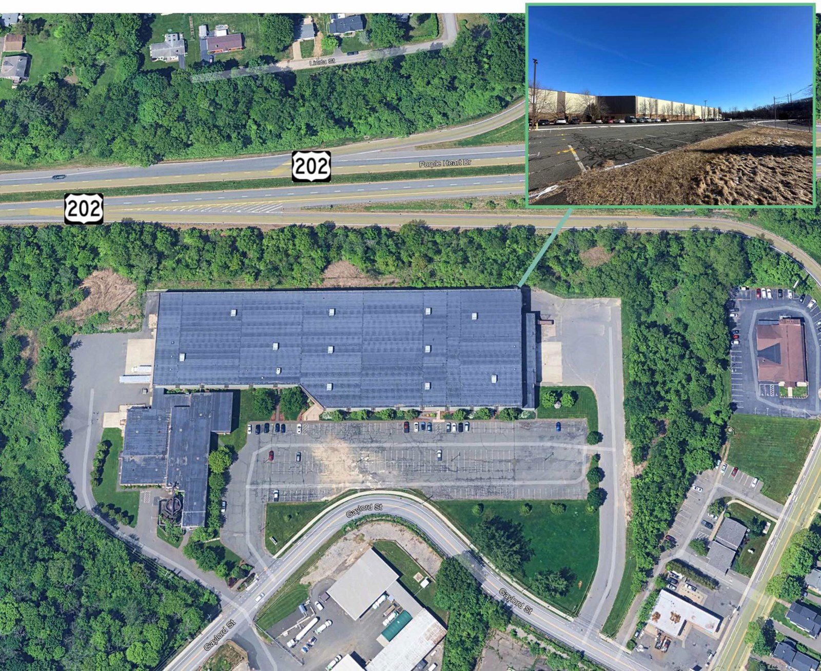 28 Gaylord Street, South Hadley - Aerial with outline