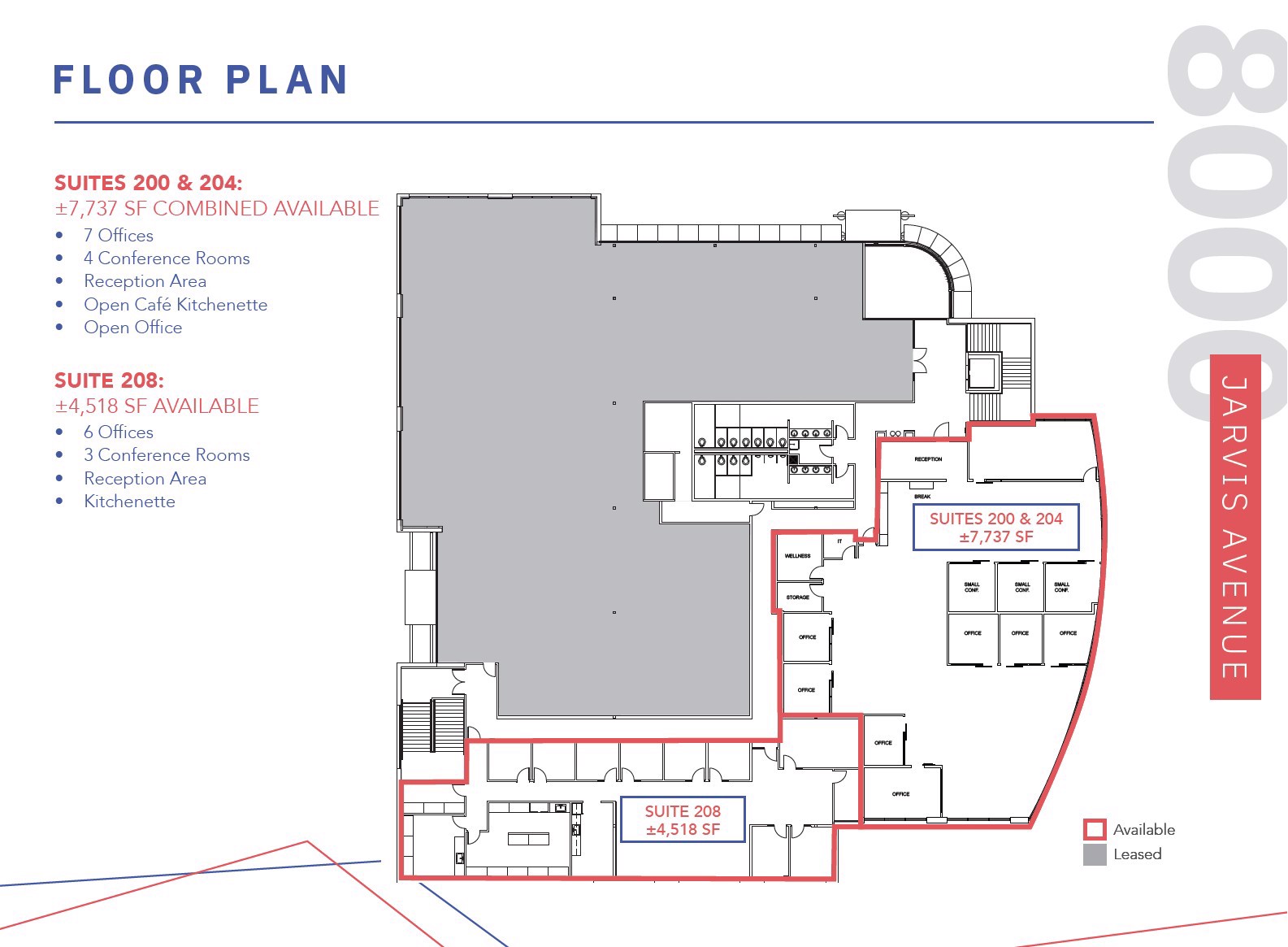 8000 Jarvis Floor Plan - 2nd Floor