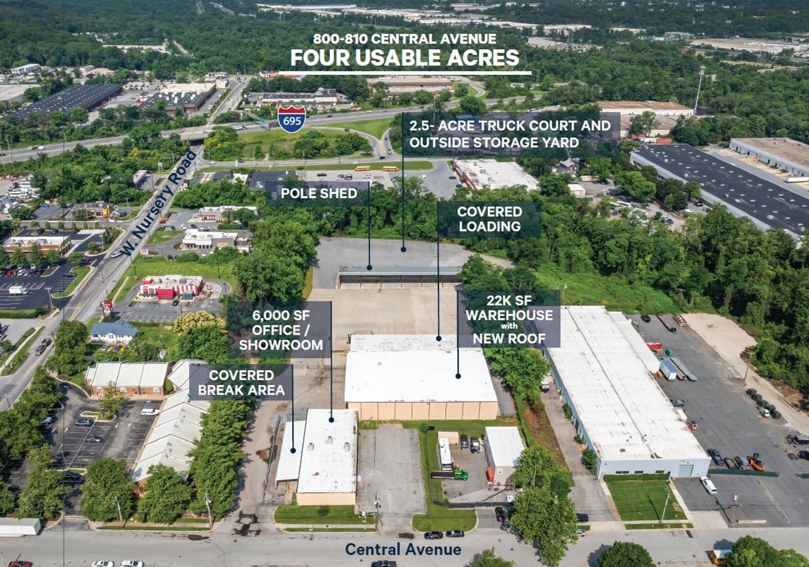 810 Central Ave aerial sn