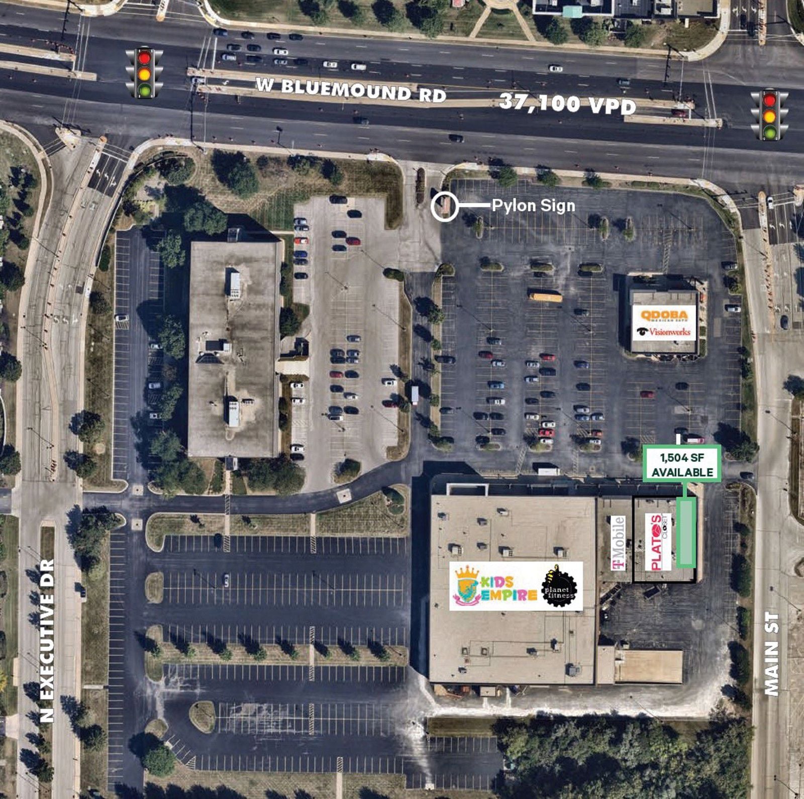 Low Flight Aerial_Shops on Bluemound