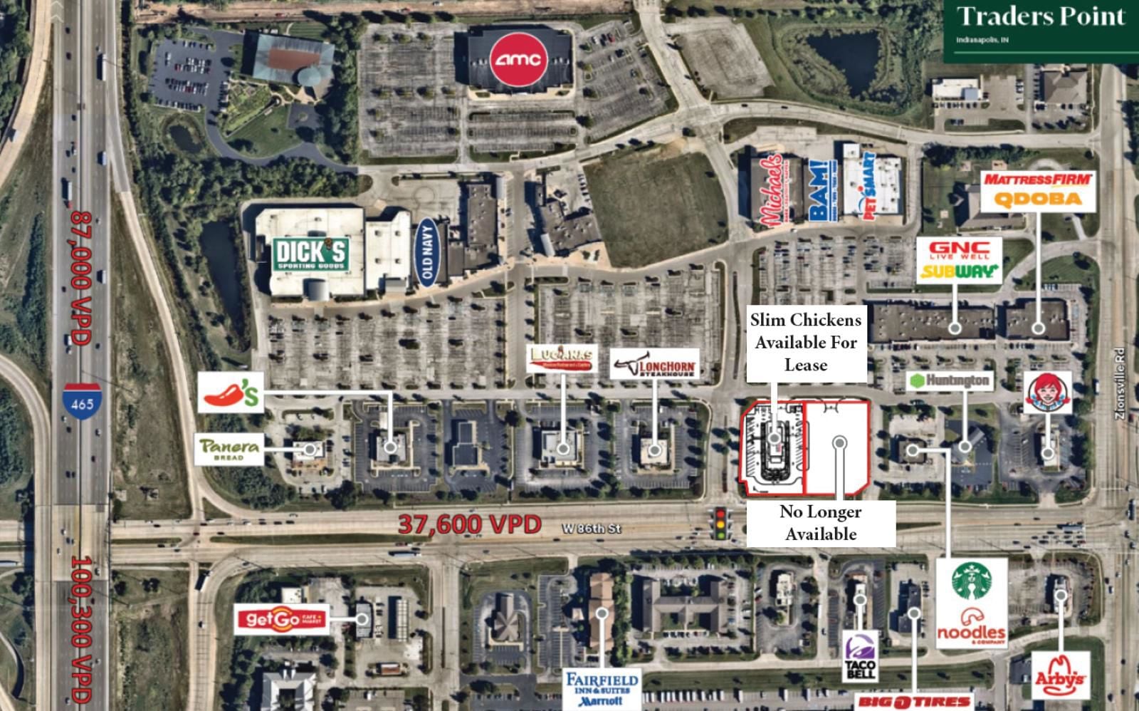 Slim Chickens Trader Point Aerial Updated 2026