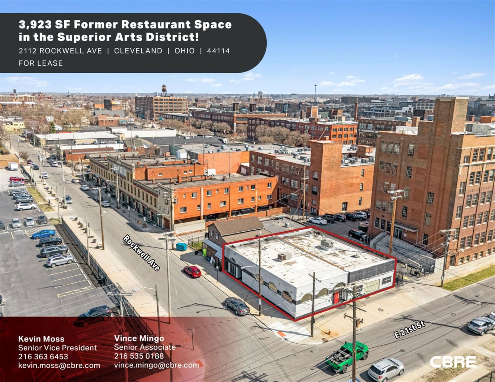 3,923 SF Former Restaurant Space in the Superior Arts District! 2112 Rockwell Avenue - Image 1