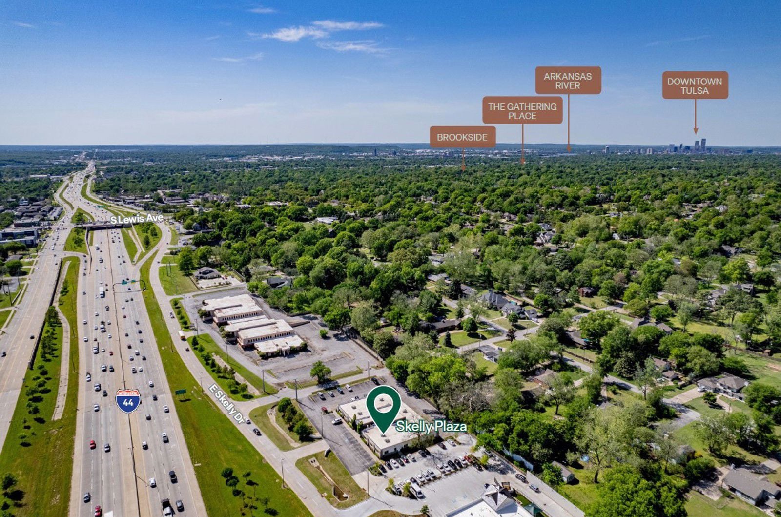 Marked Aerial-West View