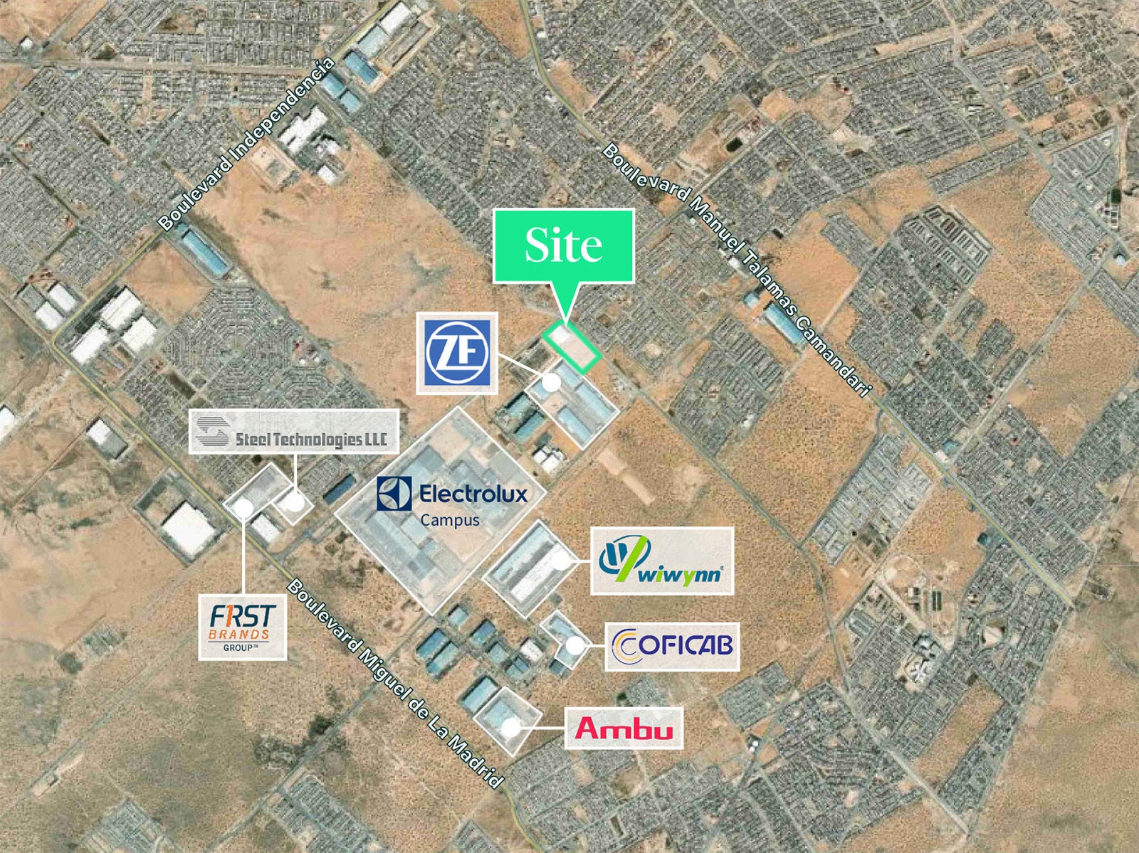 Lintel Spec CDJ 1 - Aerial View - Surrounding Companies